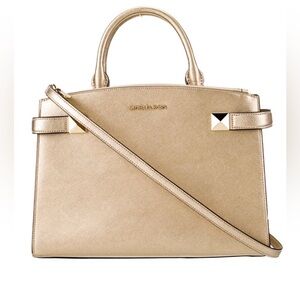 Michael Kors Gold Crossbody Bag with Metallic Accents